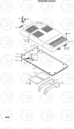 4030 ENGINE HOOD R200NLC-3, Hyundai