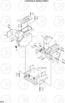 4072 CONSOLE BOX(LH/RH) R200NLC-3, Hyundai