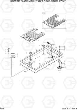 4075 BOTTOM PLATE MOUNTING(2 PIECE BOOM,2WAY) R200NLC-3, Hyundai