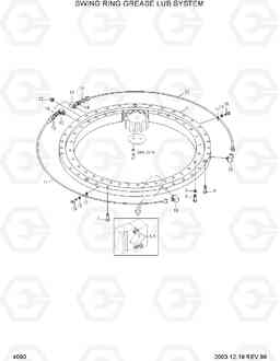 4090 SWING RING GREASE LUB SYSTEM R200NLC-3, Hyundai