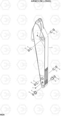 6024 ARM(3.2M,LONG) R200NLC-3, Hyundai