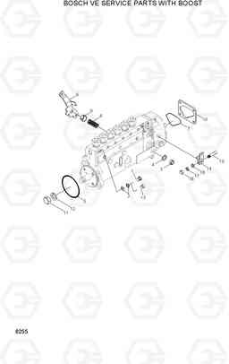 8255 BOSCH VE SERVICE PARTS WITH BOOST R200NLC-3, Hyundai