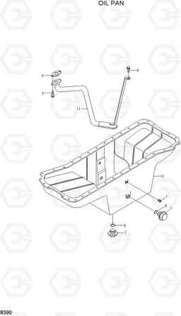 8390 OIL PAN R200NLC-3, Hyundai