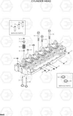 8440 CYLINDER HEAD R200NLC-3, Hyundai