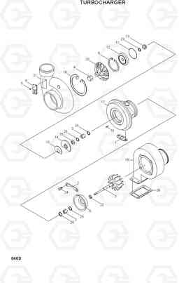 8460 TURBOCHARGER 2 R200NLC-3, Hyundai