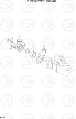 8520 THERMOSTAT HOUSING R200NLC-3, Hyundai