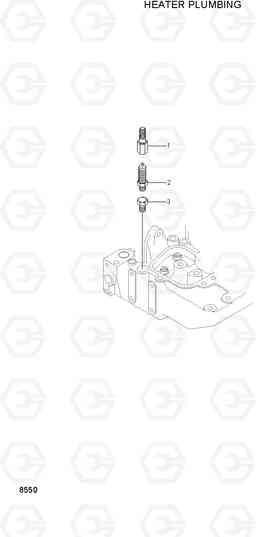 8550 HEATER PLUMBING R200NLC-3, Hyundai