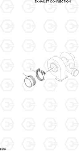 8590 EXHAUST PLUMBING R200NLC-3, Hyundai