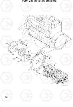 2011 PUMP MOUNTING(LOW EMISSION) R200W/R200W-2, Hyundai