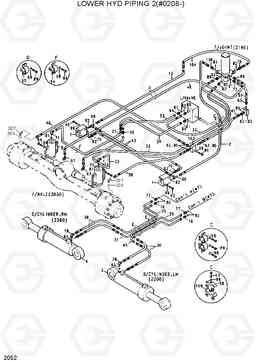 2052 LOWER HYD PIPING 2(#0208-) R200W/R200W-2, Hyundai