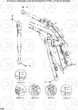 2084 ATTACH GREASE LUB SYSTEM(PIN TYPE, 2PCS) R200W/R200W-2, Hyundai