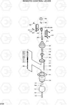 2120 REMOTE CONTROL LEVER R200W/R200W-2, Hyundai