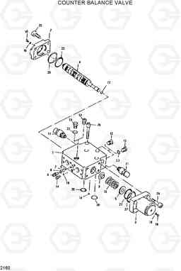 2160 COUNTER BALANCE VALVE R200W/R200W-2, Hyundai