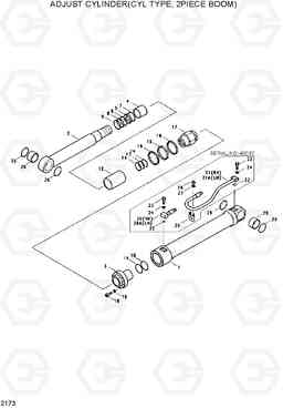 2173 ADJUST CYLINDER(CYL TYPE 2 PIECE BOOM) R200W/R200W-2, Hyundai