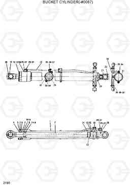 2190 BUCKET CYLINDER(-#0087) R200W/R200W-2, Hyundai