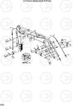 2300 ATTACH BREAKER PIPING R200W/R200W-2, Hyundai