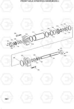 3041 FRONT AXLE STEERING GEAR(#0203-) R200W/R200W-2, Hyundai
