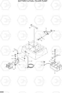 4020 BATTERY & FUEL FILLER PUMP R200W/R200W-2, Hyundai