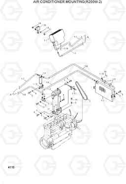 4110 AIR CONDITIONER MOUNTING(R200W-2) R200W/R200W-2, Hyundai