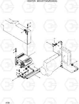 4120 HEATER MOUNTING(R200W) R200W/R200W-2, Hyundai