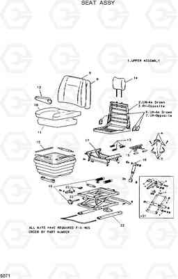 5071 SEAT ASSY R200W/R200W-2, Hyundai