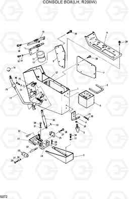 5072 CONSOLE BOX(LH, R200W) R200W/R200W-2, Hyundai