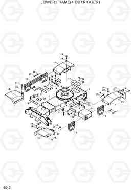 6012 LOWER FRAME(4 OUTRIGGER) R200W/R200W-2, Hyundai