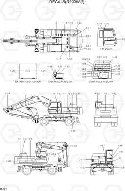 8021 DECALS(R200W-2) R200W/R200W-2, Hyundai