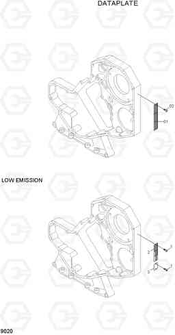 9020 DATA PLATE R200W/R200W-2, Hyundai