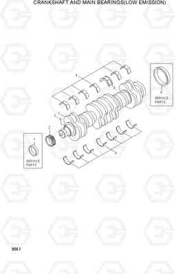 9061 CRANKSHAFT & MAIN BEARINGS(LOW EMISSION) R200W/R200W-2, Hyundai