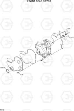 9070 FRONT GEAR COVER R200W/R200W-2, Hyundai