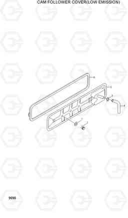 9090 CAM FOLLOWER COVER(LOW EMISSION) R200W/R200W-2, Hyundai