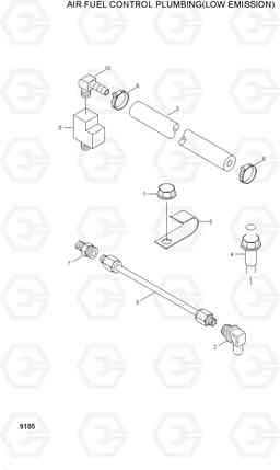 9185 AIR FUEL CONTROL PLUMBING(LOW EMISSION) R200W/R200W-2, Hyundai