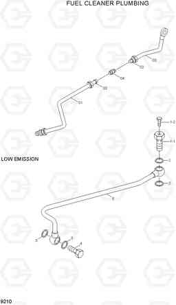 9210 FUEL CLEANER PLUMBING R200W/R200W-2, Hyundai