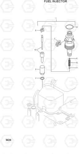 9420 FUEL INJECTOR R200W/R200W-2, Hyundai