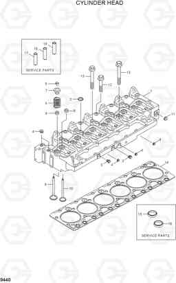 9440 CYLINDER HEAD R200W/R200W-2, Hyundai