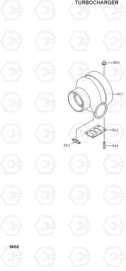 9450 TURBOCHARGER R200W/R200W-2, Hyundai