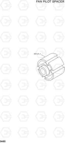 9480 FAN PILOT SPACER R200W/R200W-2, Hyundai