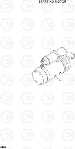 9490 STARTING MOTOR R200W/R200W-2, Hyundai