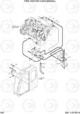 1091 PRE HEATER ASSY(#0049-) R200W-3, Hyundai