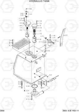 2030 HYDRAULIC TANK R200W-3, Hyundai