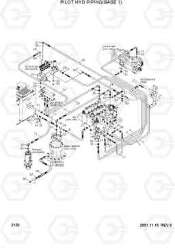 2120 PILOT HYD PIPING(BASE 1) R200W-3, Hyundai