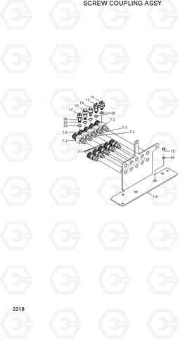 2210 SCREW COUPLING ASSY R200W-3, Hyundai