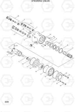 2220 STEERING VALVE R200W-3, Hyundai