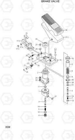 2230 BRAKE VALVE R200W-3, Hyundai