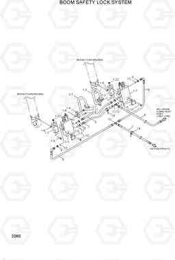2280 BOOM SAFETY LOCK SYSTEM R200W-3, Hyundai