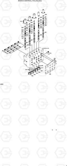 2352 MAIN CONTROL VALVE(3/3) R200W-3, Hyundai