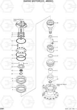 2361 SWING MOTOR(-#0092, 2/2) R200W-3, Hyundai