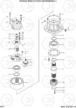 2371 SWING REDUCTION GEAR(#0093-) R200W-3, Hyundai