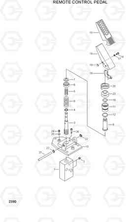 2390 REMOTE CONTROL PEDAL R200W-3, Hyundai